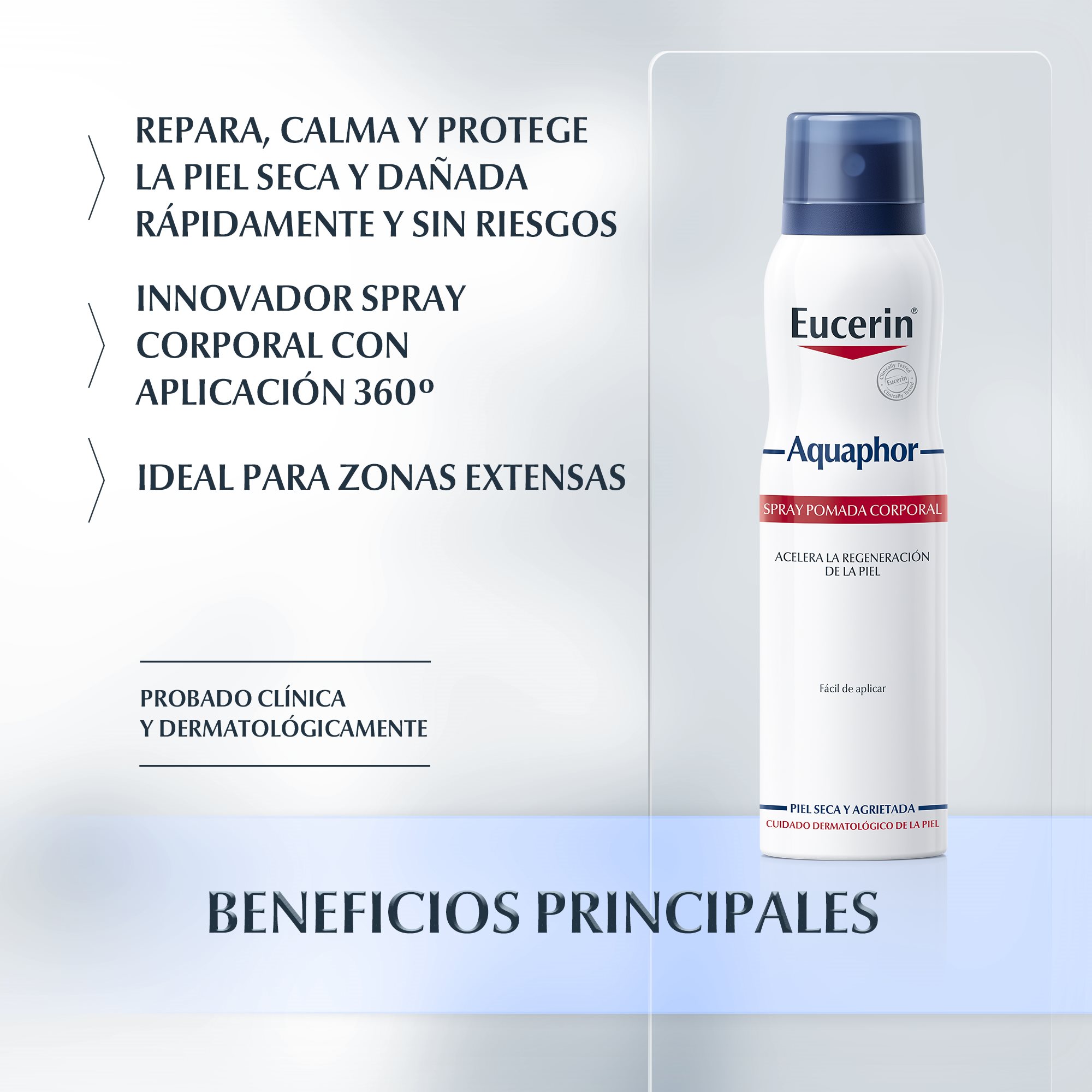 Pomada en Spray Corporal / para piel seca e irritada / Eucerin Aquaphor
